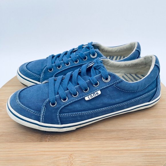 Taos Sneakers Womens 7.5 Blue Denim Comfort Casual Athletic - Picture 6 of 13